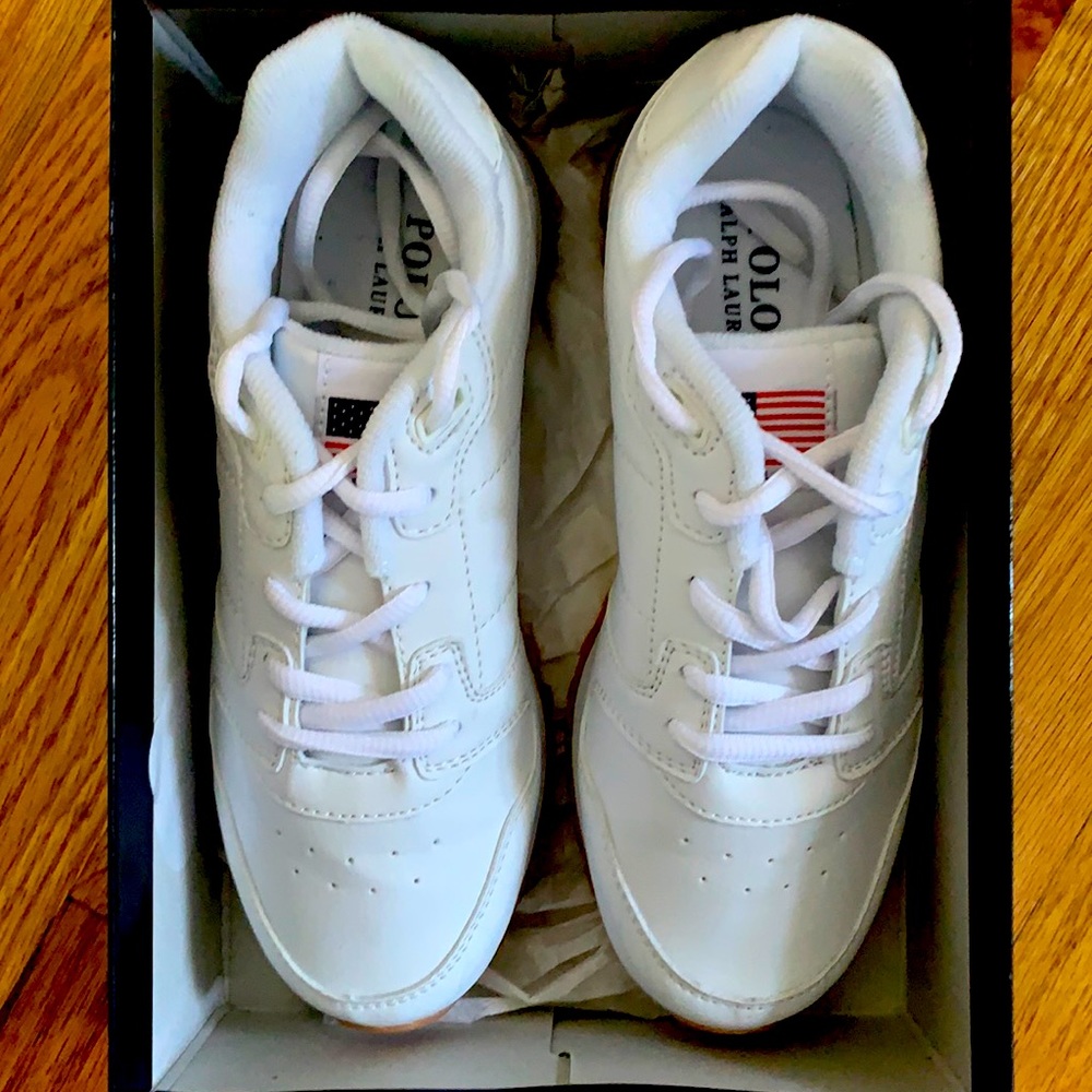 Polo White Oryion sneakers (Size: 1 1/2)
